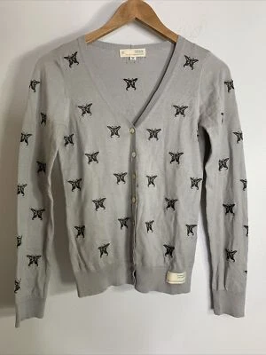 Cárdigan cuello en V odd molly 0 gris mariposa abotonada Foto 1 de 4