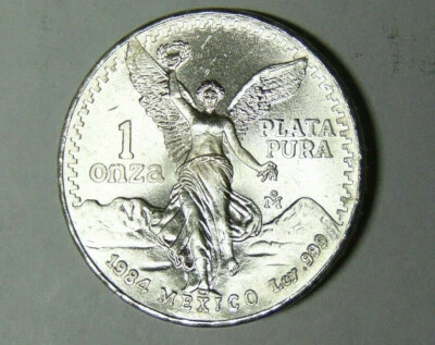 1984 Mexico Silver Libertad Onza .999 Fine Silver 1 oz Uncirculated (m.rm.tb) - Image 1 of 3