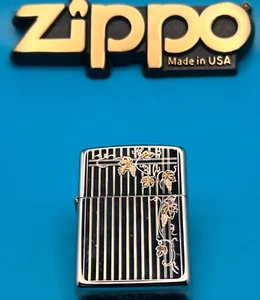 Genuine Brand New 1995 ZIPPO Lighter VINEA VINE Delicate Filigree Silver Plated - Picture 1 of 13