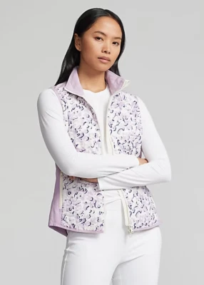 $228 Ralph Lauren RLX Golf Acolchado Frontal Híbrido Cremallera Completa Para Mujer Talla XS Chaleco Lana Foto 1 de 4