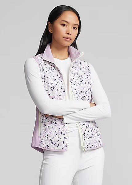 $228 Ralph Lauren RLX Golf Acolchado Frontal Híbrido Cremallera Completa Para Mujer Talla XS Chaleco Lana Foto 1 de 4