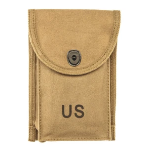 WW2 US M1 / M2 Carbine 30 Round Pocket Magazine Pouch Khaki USA Military - Picture 1 of 5