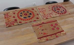 Suzani Pillow Cover Uzbek SET of 3 pcs 16.14" x 25.00" FREE Fast Shipment 14145 - Picture 1 of 12