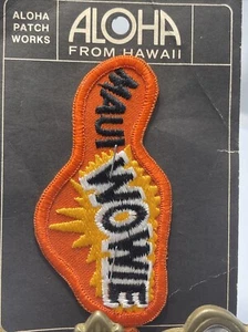 Vintage Aloha From Hawaii Maui Wowie Patch tavola da surf souvenir viaggio - Foto 1 di 8