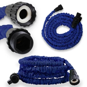 B2G1 Free Garden 25 feet Light Expandable Deluxe Heavy Duty Flexible Water BLUE - Picture 1 of 12