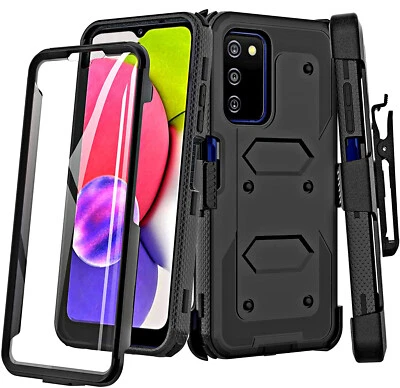 Rugged Holster ShockProof Case Swivel Belt Clip Kickstand Cover Screen Protector - Image 1 of 4