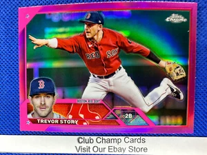 2023 #23 Trevor Story Topps Cromo Béisbol Rosa Refractor Boston Red Sox - Imagen 1 de 2