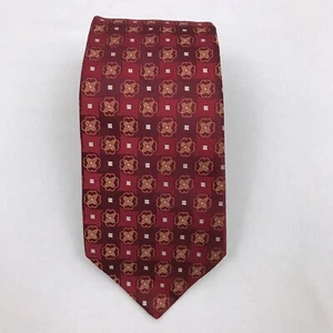John W Nordstrom Red Burgundy Brown Silk Neck Tie 58 x 3.75 Necktie - Picture 1 of 5