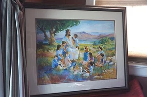 GRANDE STAMPA ARTE RELIGIOSA INCORNICIATA: PER TALE È IL REGNO: GAYLE LYNNE LAGUIRE - Foto 1 di 5