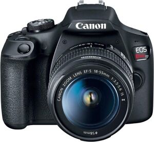 Canon EOS Rebel T7 DSLR Camera EF18-55mm + EF 75-300mm Lens (2727C021)