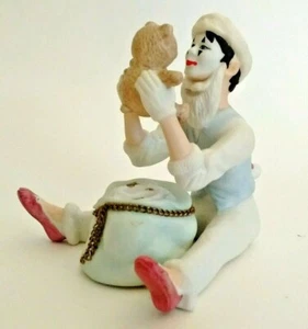 Vtg Hallmark Christmas Time Mime Ltd Edition Porcelain Keepsake Ornament Figure - Picture 1 of 7
