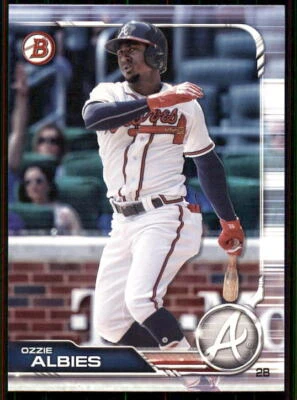 2019 BOWMAN BASE  #96 OZZIE ALBIES BRAVES  - Image 1 of 2