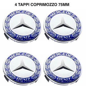 Mercedes Benz Nabenkappen Kappe Alufelgen 75mm Klasse A B C und CLA CLK* - Bild 1 von 8