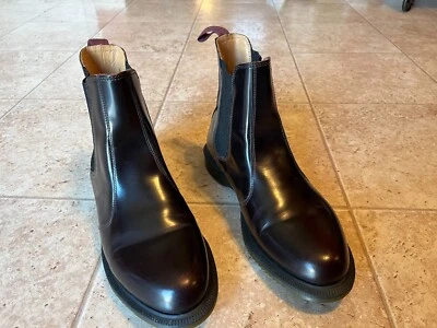 Doc Martens Flora 樱桃红色 Arcadia 皮革切尔西靴,尺寸 EU 42 US 10 L — 第 1/4 张图片