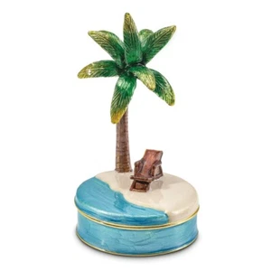 Schmuckschatulle mit Schmucksteinen RELAX Palme und Stuhl - Bild 1 von 5