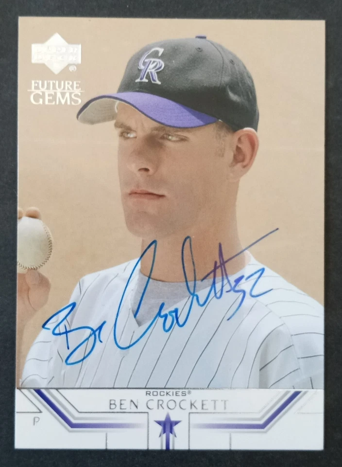 2002 Upper Deck (Future Gems) SIGNED: Ben Crockett, ROCKIES #55 - Image 1 of 1