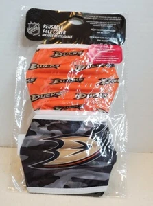 Anaheim Ducks Wiederverwendbare Gesichtsbedeckungsmaske 2er Pack Neu - Bild 1 von 2