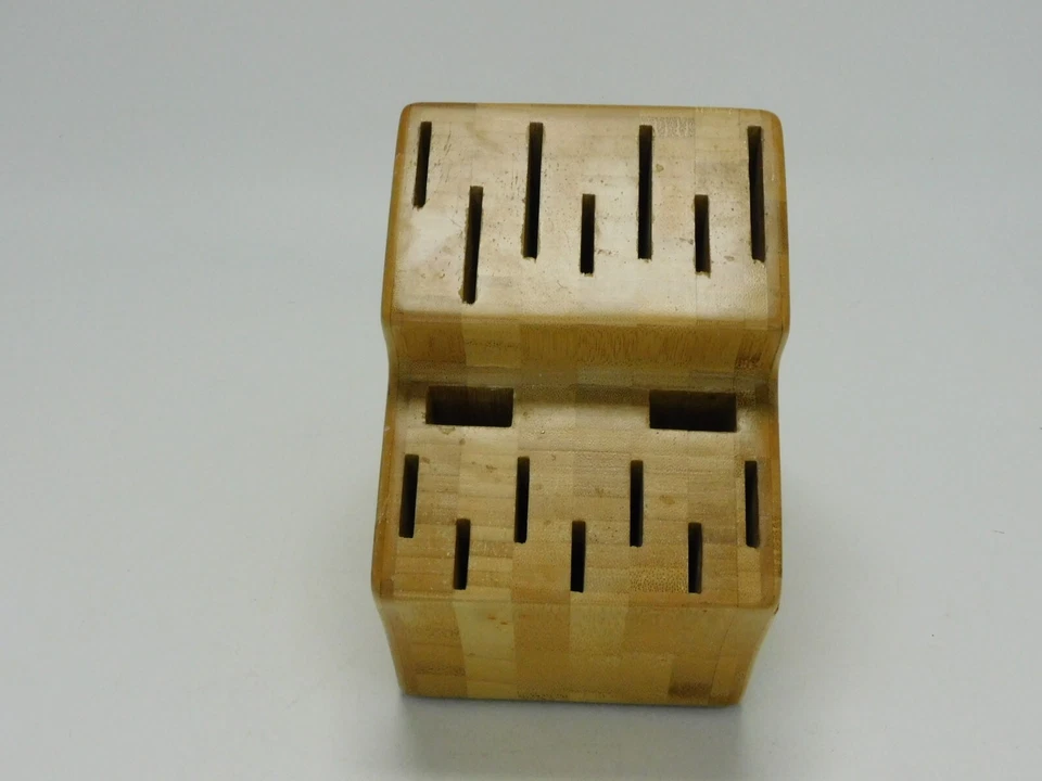The Pampered Chef Knife Block Bamboo Wooden Large 16 Slot - Kitchen Ware - Image 1 of 4