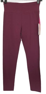 Justice Active Girls High Waist Leggings Cut Out Size 12/14 Burgundy - Picture 1 of 9