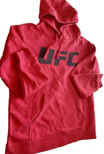 Felpa con cappuccio rossa unisex FANATICS UFC Spell Out MMA 17 LVRJ Las Vegas Review Journal M - Foto 1 di 22