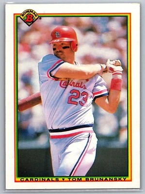 1990 Bowman - #202 Tom Brunansky St. Louis Cardinals MLB Baseball Card - Image 1 of 2