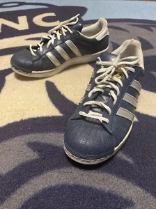 Mujeres Adidas Superstar Puntera Concha Activa Ocio Moda Zapatos Azul Blanco 8.5 - Imagen 1 de 12