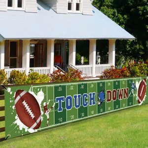 Large Football Themed Birthday Party Banner Sunday Game Day Sports Fan Suppli... - Picture 1 of 6