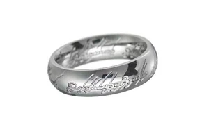 Ring der Ringe Edelstahl Titan silbern poliert sehr schön verarbeitet 21mm - Bild 1 von 5