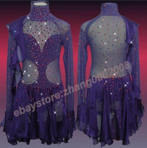 Stylish Ice skating dress.Competition Figure Skating Dress.Twirling Baton Custom - Picture 1 of 7