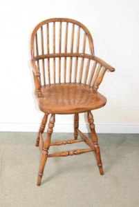 Oak Windsor Bar Stool Chair Windsor Chairs Farmhouse - Picture 1 of 6