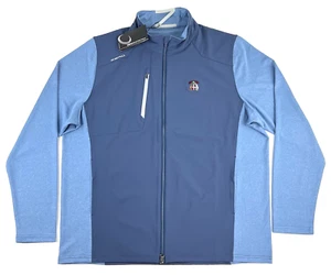 Giacca Golf Zero Restriction Uomo Z710 Full Zip Inverness Club Logo Blu 2XL Nuova - Foto 1 di 10