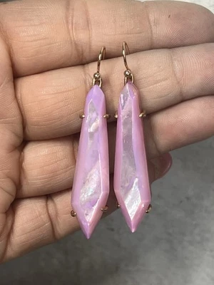 Pendientes colgantes Kendra Scott gris oro rosa en madreperla lila Foto 1 de 4