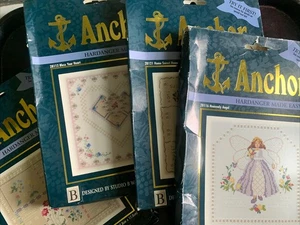 Lot of 4 Hardanger Made Easy Kits Unworked Angel Heart Home Sampler - Picture 1 of 9