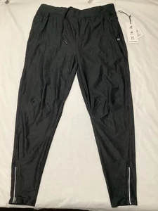 Kenneth Cole Pants Large Black Active The Tech Jogger Ankle Zip Reflective - Picture 1 of 12