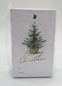 50 piezas de etiquetas de regalo Feliz Navidad corbata 3,5 X 2 pulgadas - Imagen 1 de 2