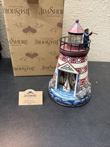 Jim Shore "Summer Breezes" Lighted Diorama Lighthouse 8" 2009 Enesco 4015890 - Picture 1 of 4