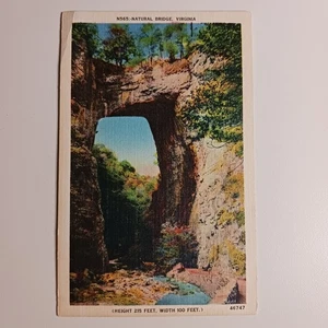 Postcard Natural Bridge In Virginia One of the Seven Natural Wonders Unposted - Picture 1 of 6