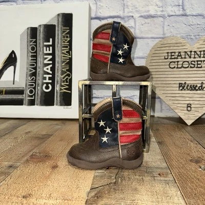 ROPER Kids мальчиков американский патриотический квадратный носок повседневные ботинки середины икры размер 4 - Изображение 1 из 4