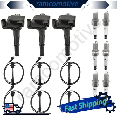 3x Bobina de encendido y 6x Bujía para Toyota Tundra Tacoma 2000-2004 3,4L Foto 1 de 4