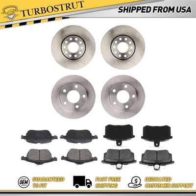 OE Front & Rear Brake Rotors Brake Pads Kit for 1999-2001 Audi A4 Quattro 1.8L - Image 1 of 4