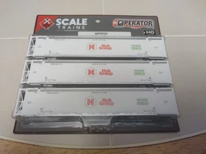 ScaleTrains HO 53' CIMC Reefer Containers Hub Group SXT11707, 3-pack NEW! - Picture 1 of 3
