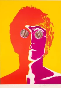 John Lennon by Richard Avedon Beatles Poster 1967 Original Printing On Linen - Picture 1 of 3
