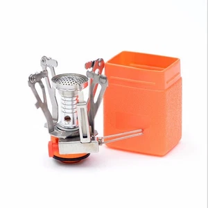 Mini Outdoor Picnic Camping Hiking Foldable Gas Stove Cookout Butane Burner - Picture 1 of 24