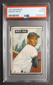 1951 Bowman - #198 Monte Irvin - Rookie - PSA 4 VG-EX - Picture 1 of 2