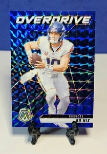 Bo Nix 2025 Panini Mosaic Overdrive Blue Prizm #/99 SP Denver Broncos 2nd Year - Picture 1 of 4