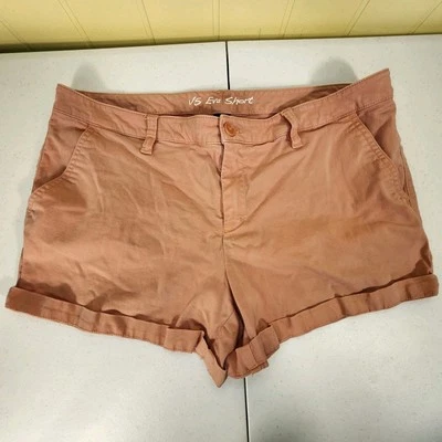 Victoria’s Secret VS Eva Stretch Pink Coral Summer Shorts Size 14 Booty Shorts  - Image 1 of 4