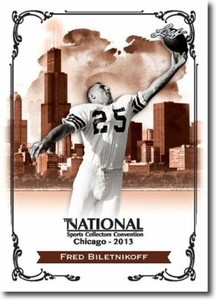 50) FRED BILETNIKOFF 2013 Leaf National Convention PROMOTIONAL Football Card LOT