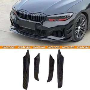 For BMW G20 330i M-Sport 2020-2022 Real Carbon Front Side Splitter Canards Fins - Imagen 1 de 10