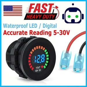 Waterproof CAR Battery Meter DC 12V Voltmeter LED Digital Display Voltage Gauge - Picture 1 of 11