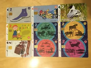 Latvia: selection of 9 used chip phonecards (views from both sides), Lot #48. - Picture 1 of 2